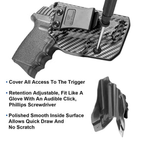 SCCY 9mm CPX1 CPX2 with No Rail Holster Inside Waistband Concealed Carry | Belt Clip for Pistol | Gun & Flower - Polymerholster