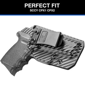SCCY 9mm CPX1 CPX2 with No Rail Holster Inside Waistband Concealed Carry | Belt Clip for Pistol | Gun & Flower - Polymerholster