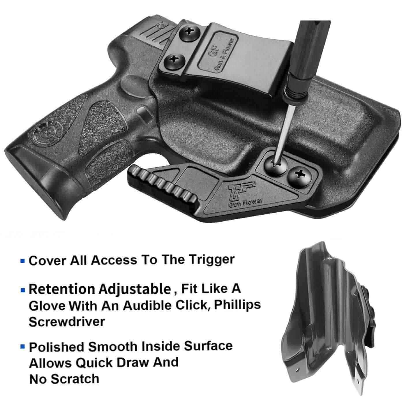 Taurus G2C Taurus G2S Taurus G3C Taurus PT111 Millennium G2 Taurus PT140 Millennium G2 Taurus TX 22 COMPACT  Kydex IWB Holster with Claw Wing Concealed Carry