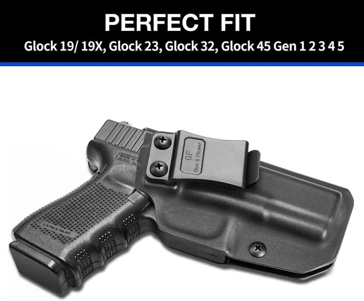 Glock 19/19X/23/32/45(Gen 5/4/3) Kydex IWB Holster , Left /Right Hand | Gun & Flower - Polymerholster