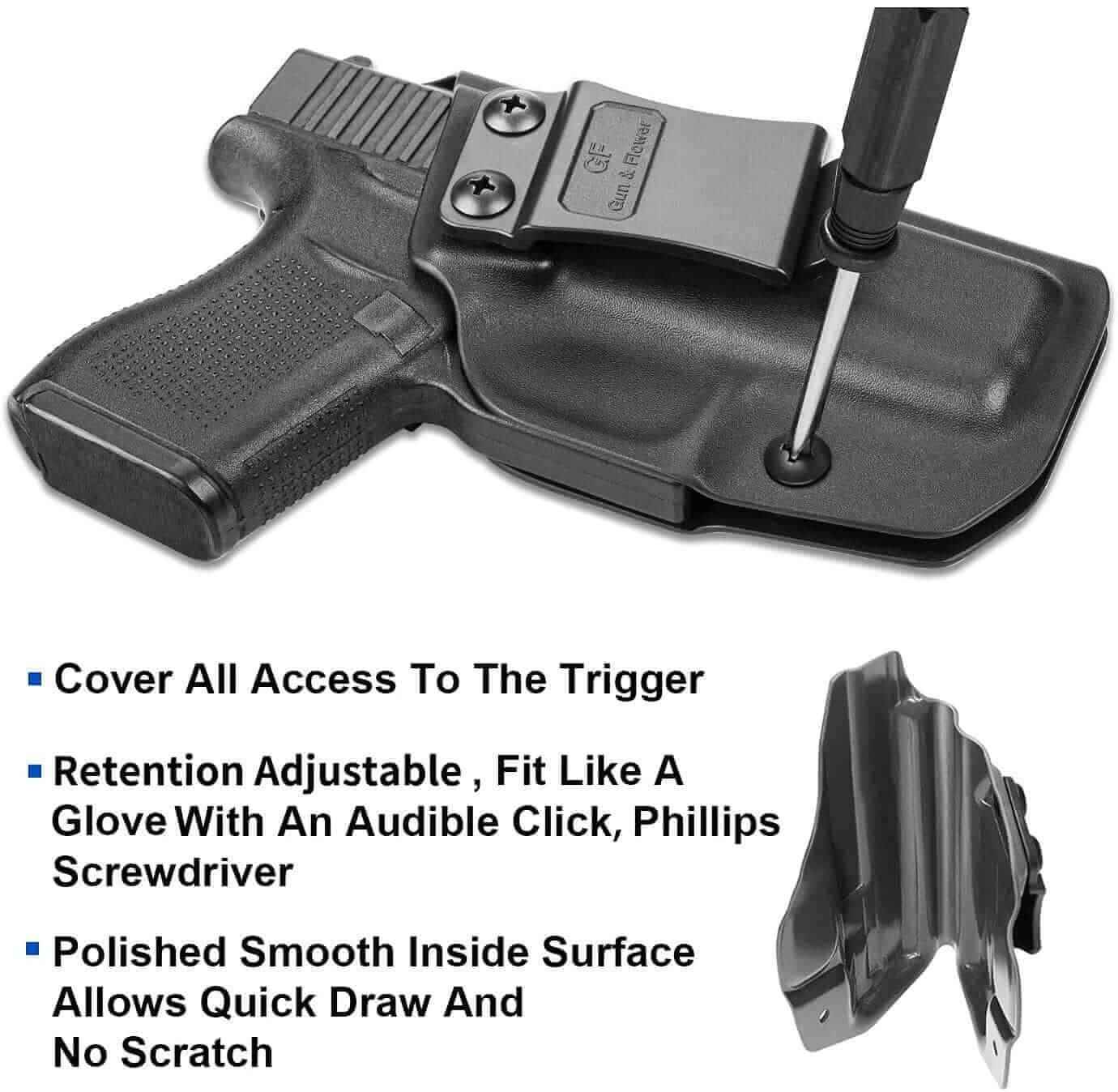 Glock 43/43X Kydex IWB Holster Inside Waistband Concealed Carry | Gun & Flower