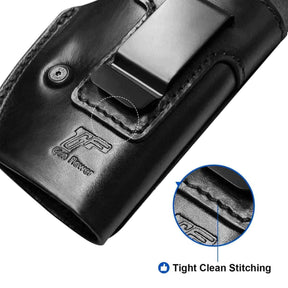 Full Grain Leather IWB Holsters for Most Handguns - Left & Right-Hand Compatible