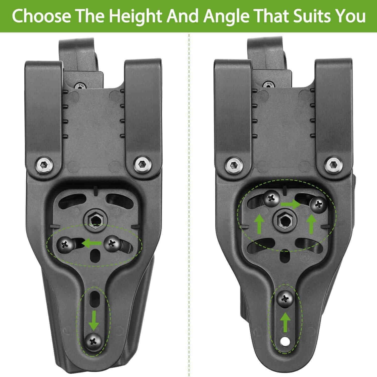 Glock G17 Gen3-5  G19 Gen3-5  G19X  G23 Gen3-4 G22 Gen3-4  G31 Gen3-4 G32 Gen3-4  G44  G45 Level III Retention Polymer  Holster , Right Hand | Gun & Flower - Polymerholster