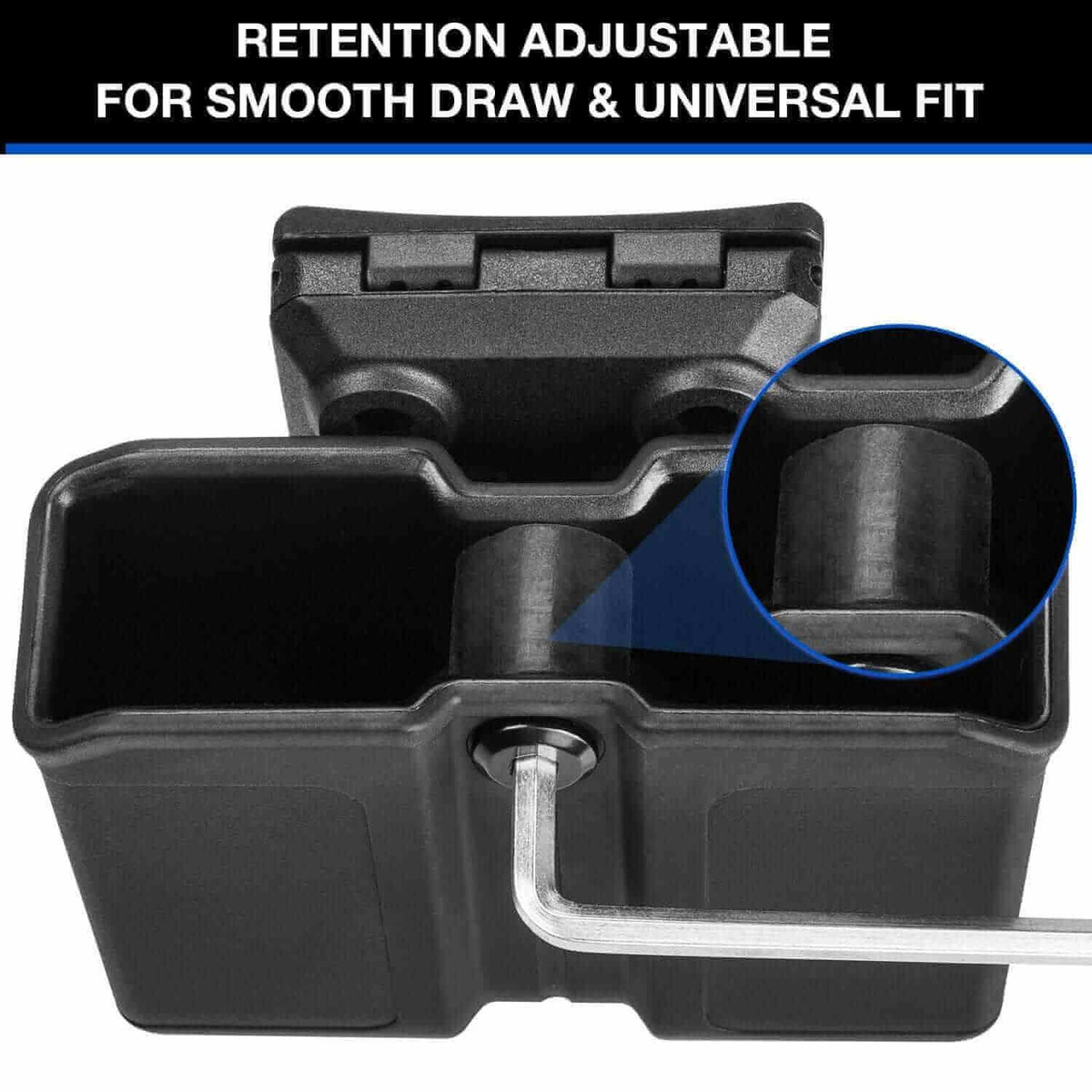 Free Gift Universal Polymer OWB Double Stack Magazine Pouch Fits 9 mm, .40 Caliber  | Gun & Flower - Polymerholster