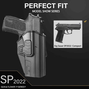 Sig Sauer SP2022 Appendix Open Carry OWB Polymer Holster Level II Index finger release Trigger Guard - Polymerholster