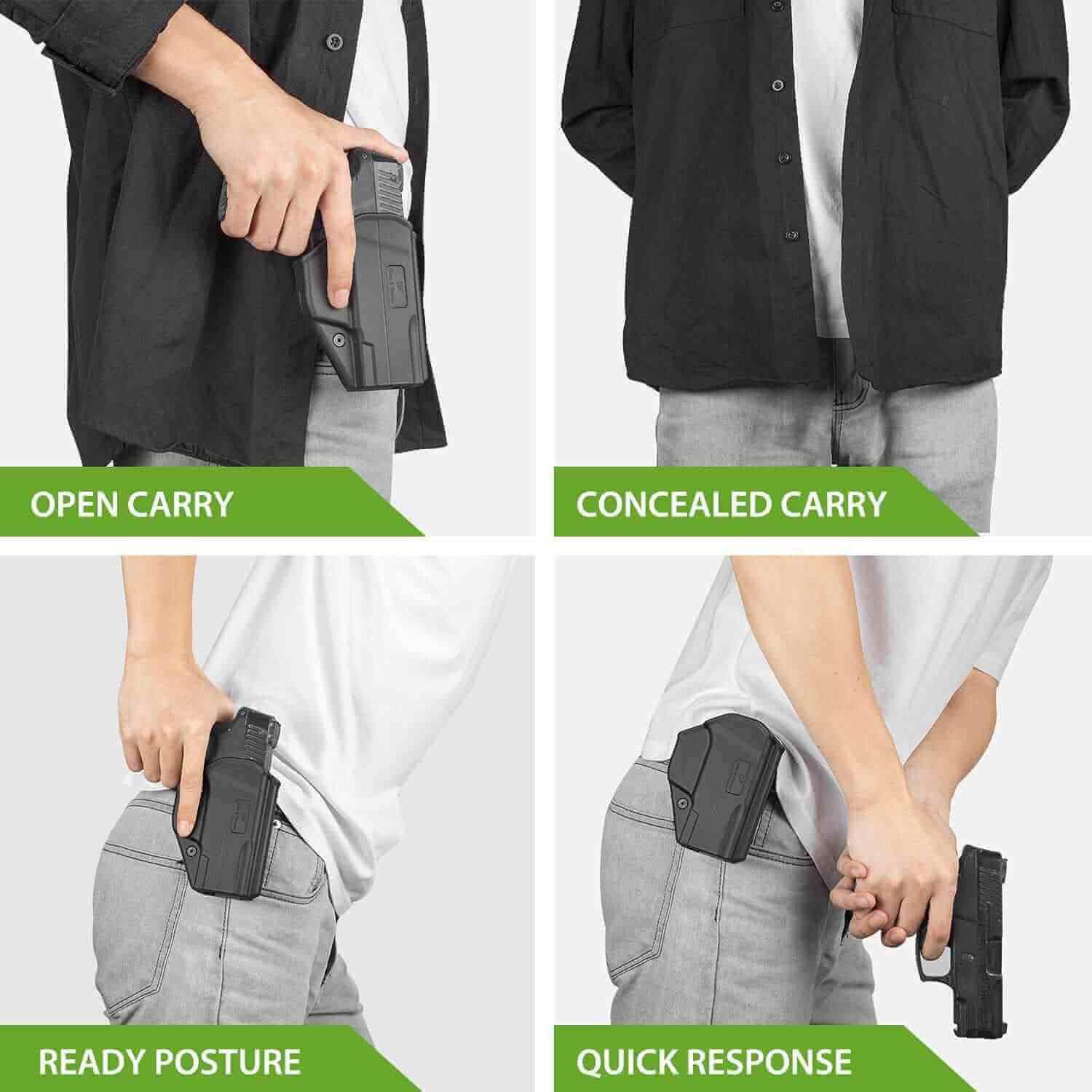 Smith & Wesson M&P Shield 9mm M2.0 OWB Fast Draw Polymer Holster | Gun & Flower - Polymerholster