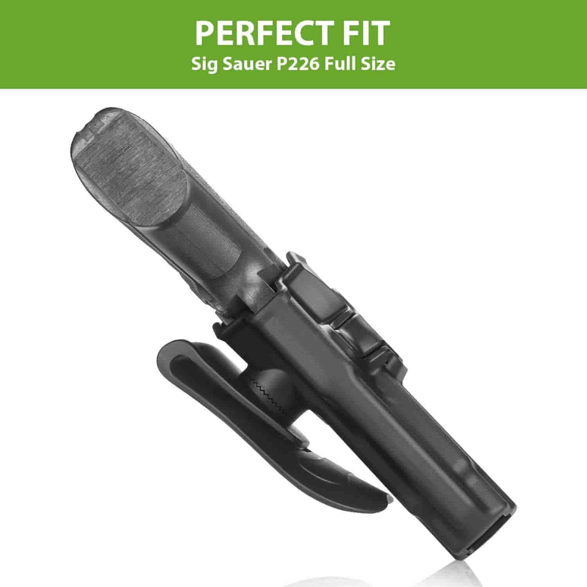 Sig Sauer P226 Open Carry OWB Polymer Paddle Holster Level II Index finger release Trigger Guard - Polymerholster