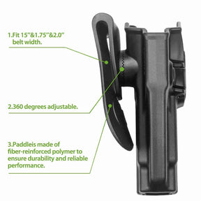 Sig Sauer P226 Open Carry OWB Polymer Paddle Holster Level II Index finger release Trigger Guard - Polymerholster