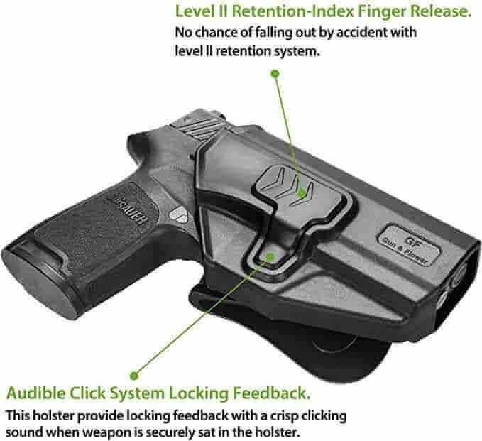 Sig Sauer P320 Compact M18 OWB Paddle Polymer Holster | Gun & Flower