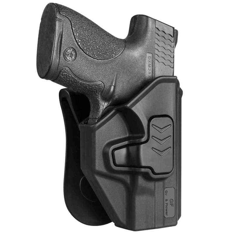 S&W M&P Shield 9/.40 / M&P Shield M2.0 OWB Polymer Paddle Holster Level II Retention