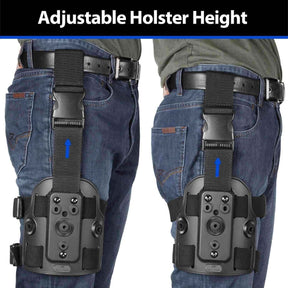 Drop Leg Platform for Holsters and Magazine Pouches | Adjustable Panel | Right/Left Hand Compatible