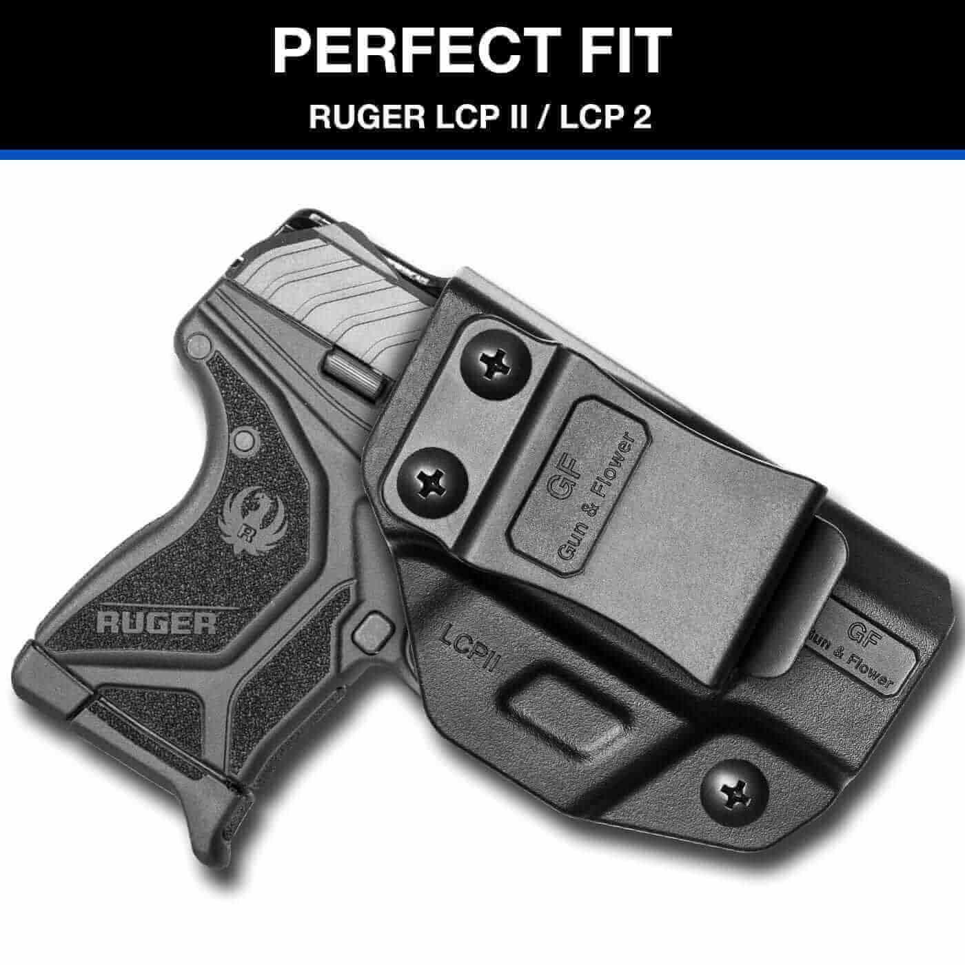 Ruger LCPII LCP2 LCP 2 Polymer IWB Holster Concealed Carry Holster Cant Retention Adjustable LCP 2 Accessories | Gun & Flower - Polymerholster