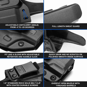 Ruger LCPII LCP2 LCP 2 Polymer IWB Holster Concealed Carry Holster Cant Retention Adjustable LCP 2 Accessories | Gun & Flower