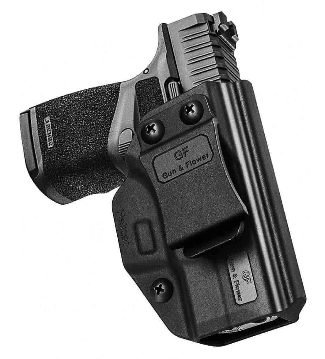 Springfield Armory Hellcat Polymer IWB Holster Compatible with Micro-Compact 9mm Pistol Accessories | Gun & Flower
