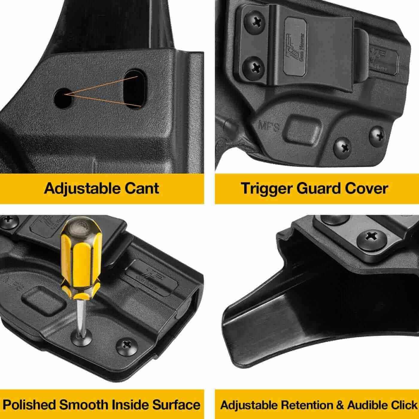 Springfield Armory XD-S Holster | 3.3" Barrel Polymer IWB with Trigger Guard