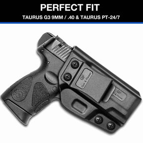 Taurus G3 & Taurus PT24/7 Polymer IWB Holster for Concealed Carry Adj. Cant & Retention | Inside Waistband  | Gun & Flower