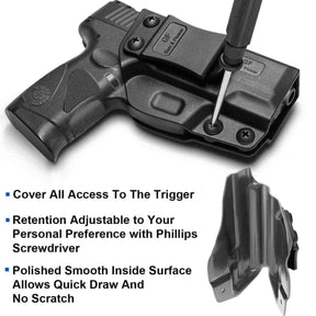 Taurus G3 & Taurus PT24/7 Polymer IWB Holster for Concealed Carry Adj. Cant & Retention | Inside Waistband  | Gun & Flower - Polymerholster