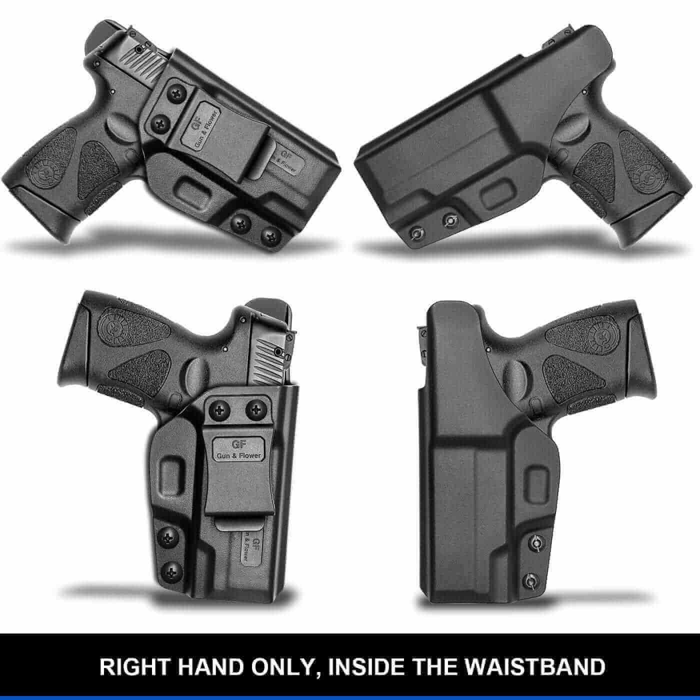 Taurus G3 & Taurus PT24/7 Polymer IWB Holster for Concealed Carry Adj. Cant & Retention | Inside Waistband  | Gun & Flower - Polymerholster