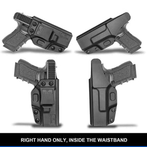 Glock G19 Gen3-5  G19X  G23 Gen3-4  G26 Gen3-5 G32 Gen3-4  G44  G45 Polymer IWB Holster , Right Hand | Gun & Flower - Polymerholster