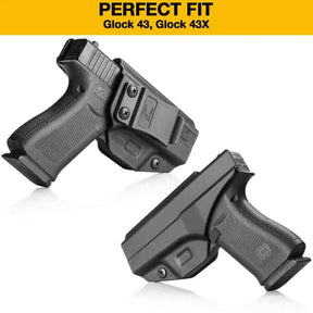Glock 43/43X IWB Holster - Adjustable Cant & Retention, Secure Fit for Men/Women - Gunflowerholsters