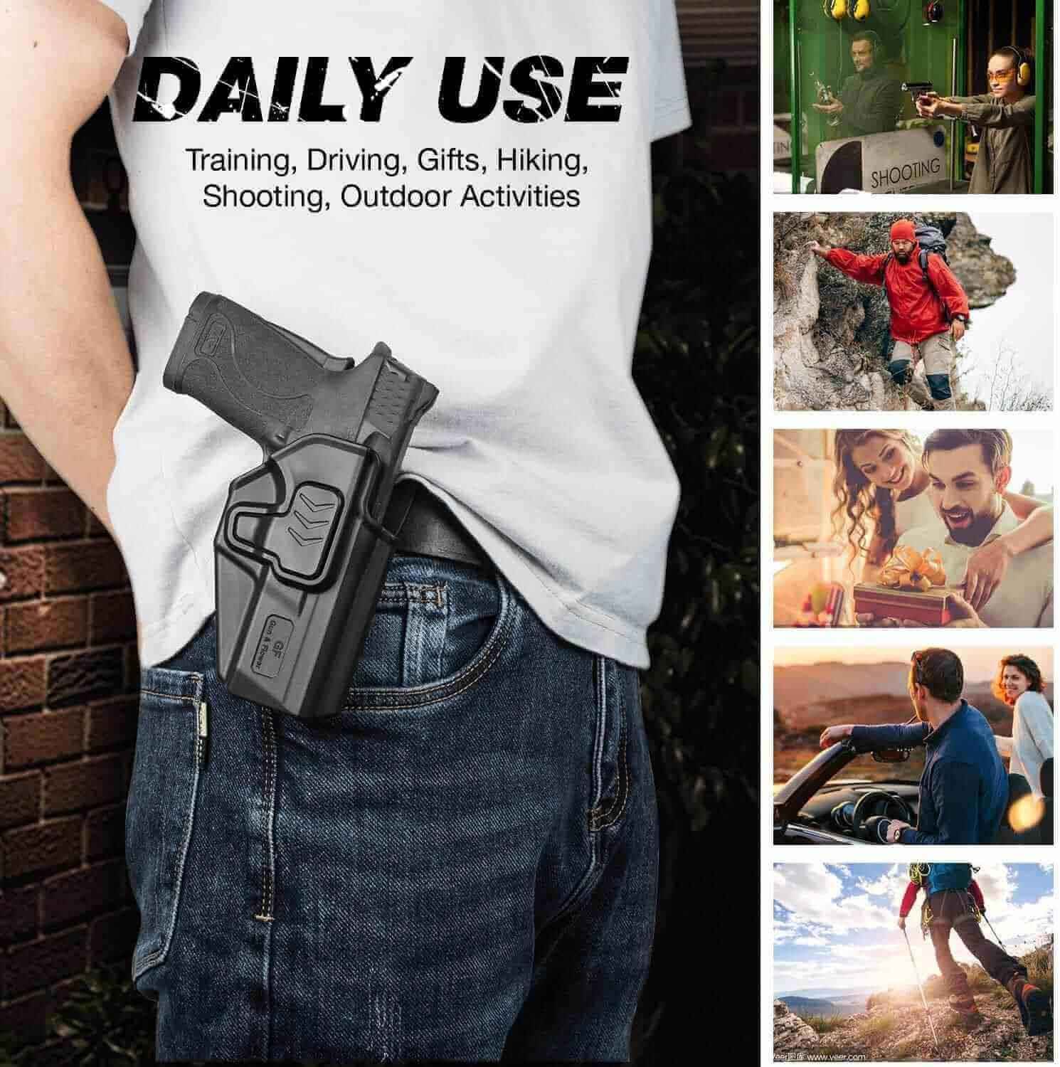 M&P Shield EZ OWB Holster for Smith & Wesson M&P 9mm 380 Shield EZ | Gun & Flower