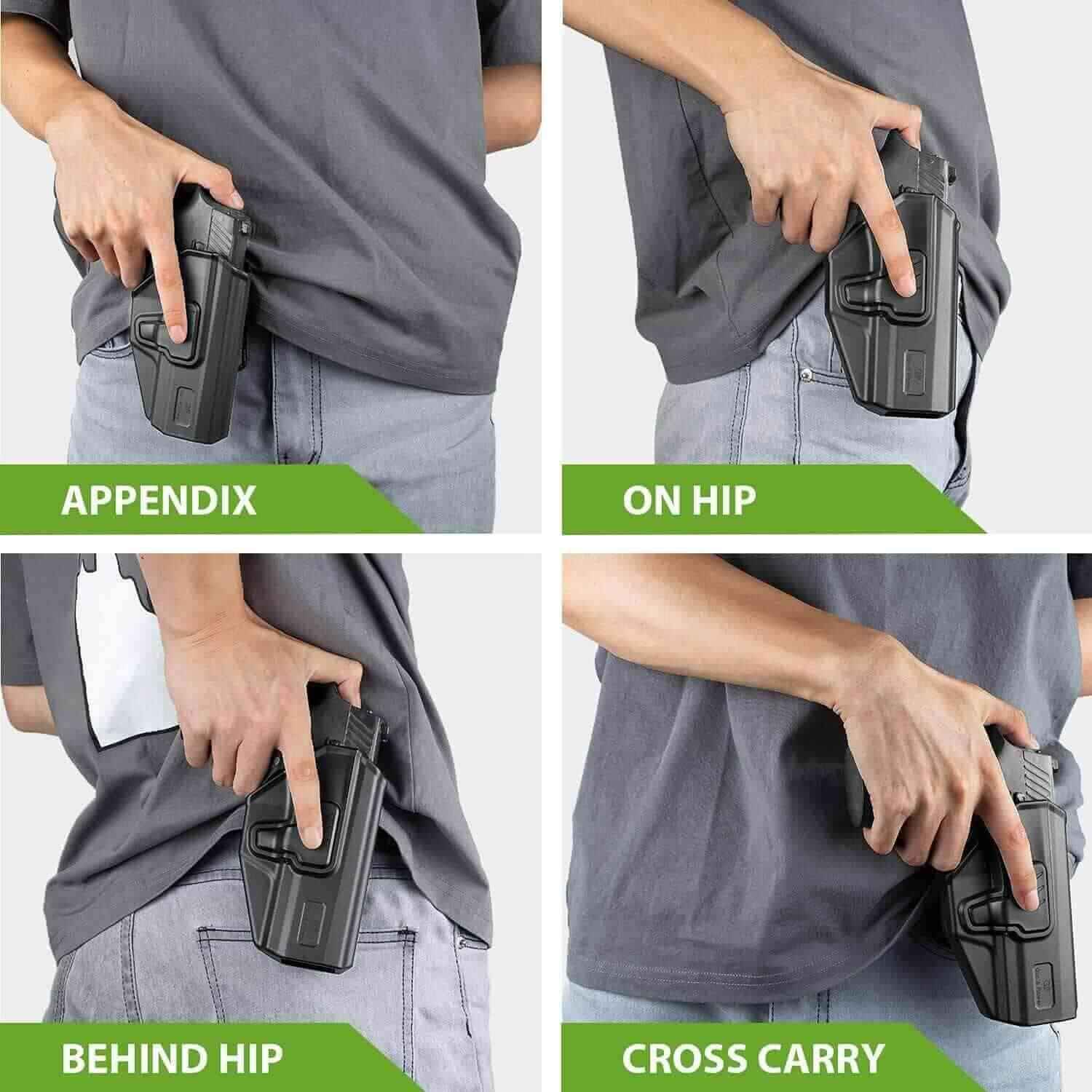 CZ 75B Polymer OWB Belt Holster OWB Paddle Holster Fit CZ 75 B Only Not for Other CZ Series Outside Waistband Carry Holster | Gun & Flower