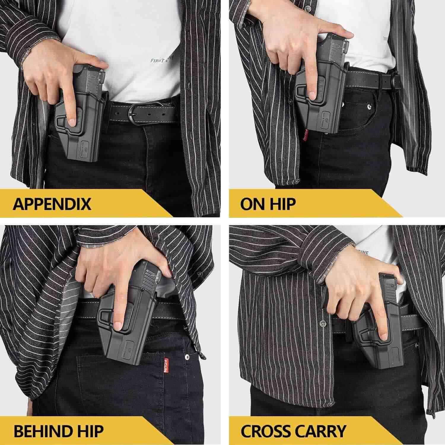 CZ 75B Polymer OWB Paddle Holster OWB Paddle Holster Fit CZ 75 B Only, Not for Other CZ Series. 360 Adjustable Degrees - Right Hand | Gun & Flower