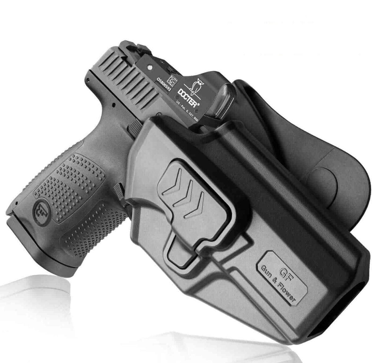 Gun&Flower OWB Holster for CZ P-10 C/ CZ P-10 S,Level II retention system,Right Hand - Polymerholster