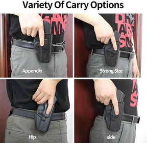 Glock 17 Gen3-5  G19 Gen3-5  G19X  G23 Gen3-4  G22 Gen3-4 G31 Gen3-4 G32 Gen3-4  G44  G45 Polymer OWB Paddle Holster Level II Retention Outside Waistband for G17 G22 G31 - Paddle 360 Degrees Adjustable , Right Hand | Gun & Flower