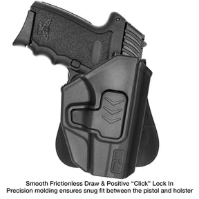 SCCY CPX1/CPX2 with No Rail Polymer OWB Paddle Holster - Polymerholster