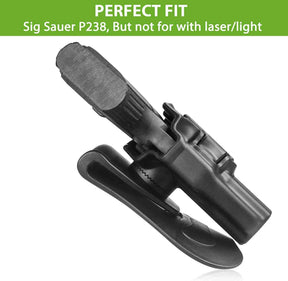 Sig Sauer P238 Polymer Open Carry OWB Paddle Holster Level II Retention Index finger release Trigger Guard | Gun & Flower - Polymerholster