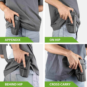 Sig Sauer P238 Polymer Open Carry OWB Paddle Holster Level II Retention Index finger release Trigger Guard | Gun & Flower