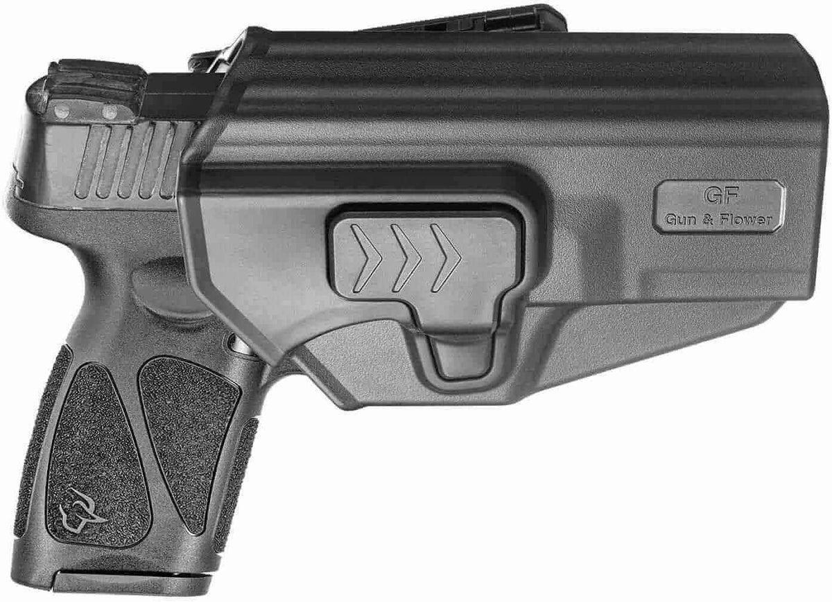 Taurus G3 OWB Polymer Holster with Belt Adapter Fit for Taurus G3 Pistol Level II Index Finger Release System | Gun & Flower