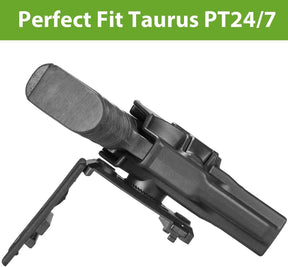 Taurus PT24/7 PT24-7 Polymer OWB Holster with Belt Adapter Level II Index Finger Release System 360 Adjustable Degrees | Gun & Flower - Gunflowerholsters