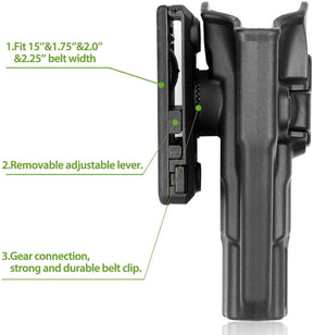 CZ 75B Polymer OWB Belt Holster OWB Paddle Holster Fit CZ 75 B Only Not for Other CZ Series Outside Waistband Carry Holster | Gun & Flower - Polymerholster