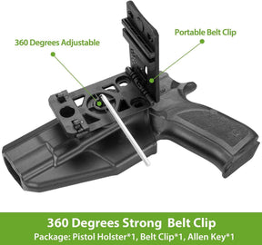 CZ 75B Polymer OWB Belt Holster OWB Paddle Holster Fit CZ 75 B Only Not for Other CZ Series Outside Waistband Carry Holster | Gun & Flower - Polymerholster