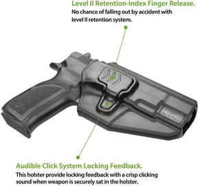 CZ 75B Polymer OWB Belt Holster OWB Paddle Holster Fit CZ 75 B Only Not for Other CZ Series Outside Waistband Carry Holster | Gun & Flower - Polymerholster