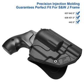 Smith & Wesson J Frame 637 642 638 437 442 2" Fast Draw Paddle Holster | Gun & Flower - Polymerholster
