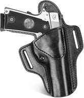 1911 Leather Holster Premium Leather Handmade OWB Holster No Rail Pistol Concealed Carry , Right Hand | Gun & Flower