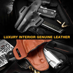 1911 Leather Holster Premium Leather Handmade OWB Holster No Rail Pistol Concealed Carry , Right Hand | Gun & Flower