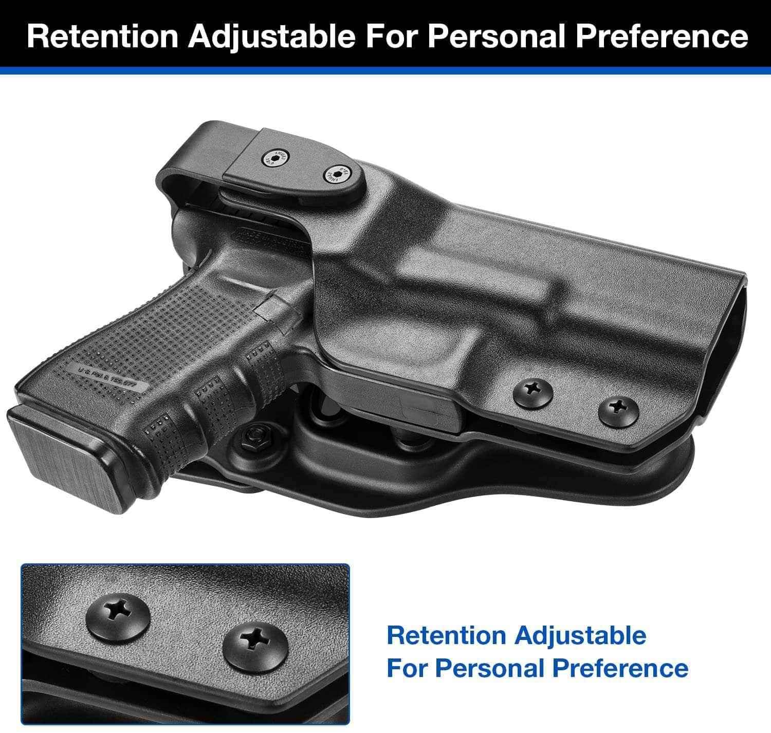 Kydex Level II Holster Compatible with Glock 17 Gen3-5 G19 Gen3-5 G26 Gen3-5 G34 G19X G34 Gen5 G44 G45 MOS  | Gun & Flower - Gunflowerholsters