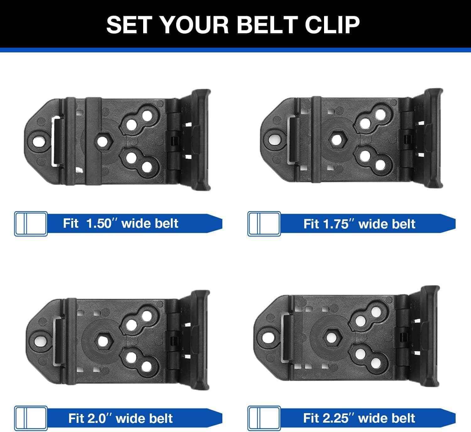 Universal Frosted Clear Double Magazine Pouch 9mm .40 Double Stack Mag Holder Mag Holster with 1.5''-2'' Belt Clip | Gun & Flower