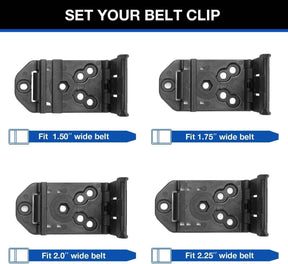 Universal Frosted Clear Double Magazine Pouch 9mm .40 Double Stack Mag Holder Mag Holster with 1.5''-2'' Belt Clip | Gun & Flower