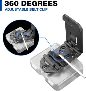 Universal Frosted Clear Double Magazine Pouch 9mm .40 Double Stack Mag Holder Mag Holster with 1.5''-2'' Belt Clip | Gun & Flower