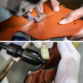 1911 Genuine Leather Handmade OWB Holster Open Carry Fits All 1911 with 5" Barrel No Rail Pistol, Right Hand | Gun & Flower